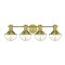 Designers Fountain Dalton 31in 4-Light Brushed Gold Industrial Indoor Vanity Light with Metal Cages D243M-4B-BG - alternate 1